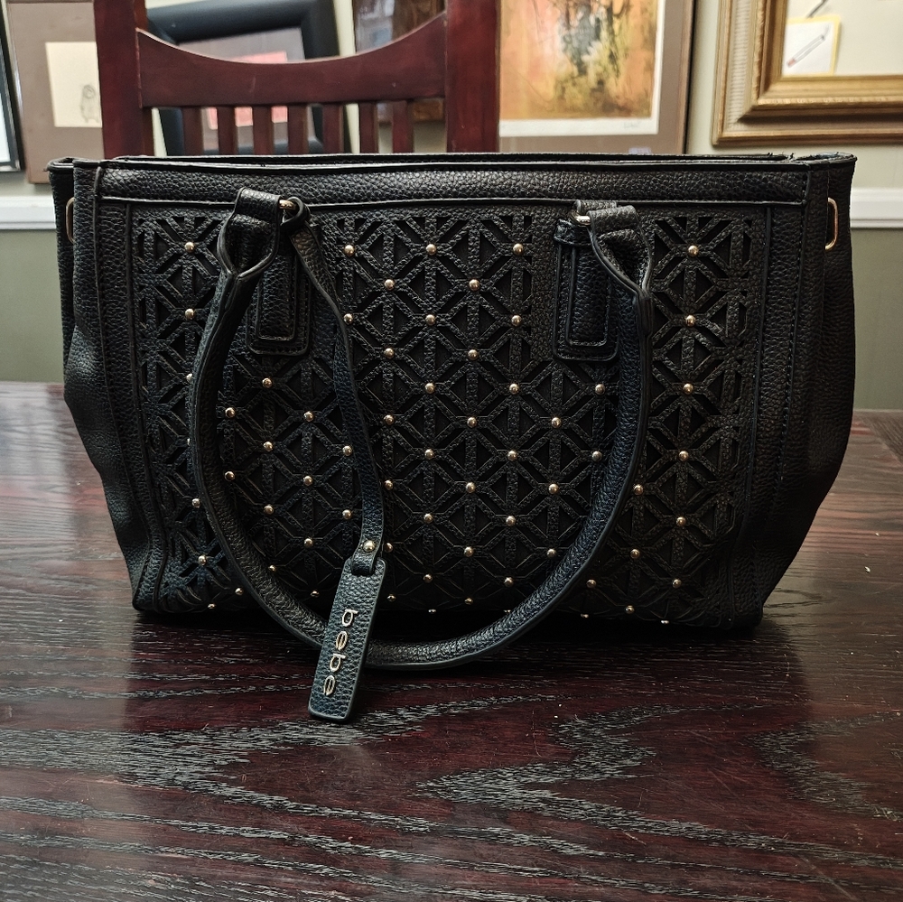 BEBE Black Studded Shoulder Bag